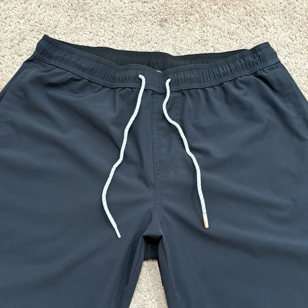 Wellen Huckberry Performance Lined Shorts Men's Medium Black Swim Hybrid Active